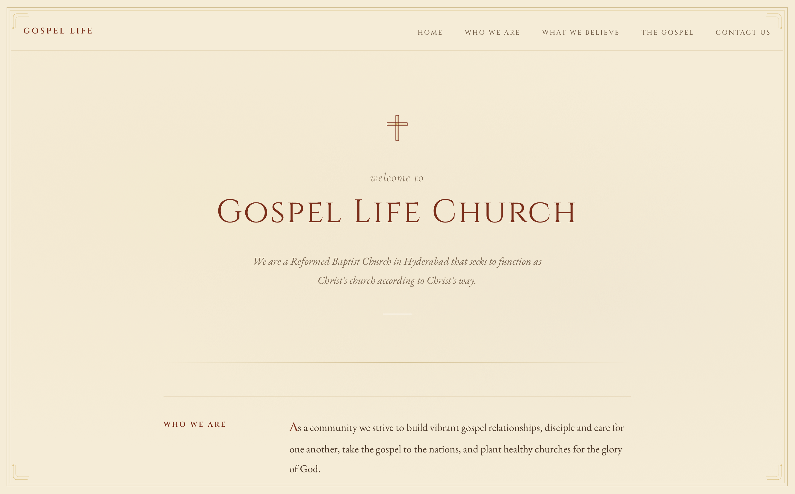 Gospel Life Church website built with ApexCMS