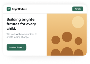 Non-profit website preview
