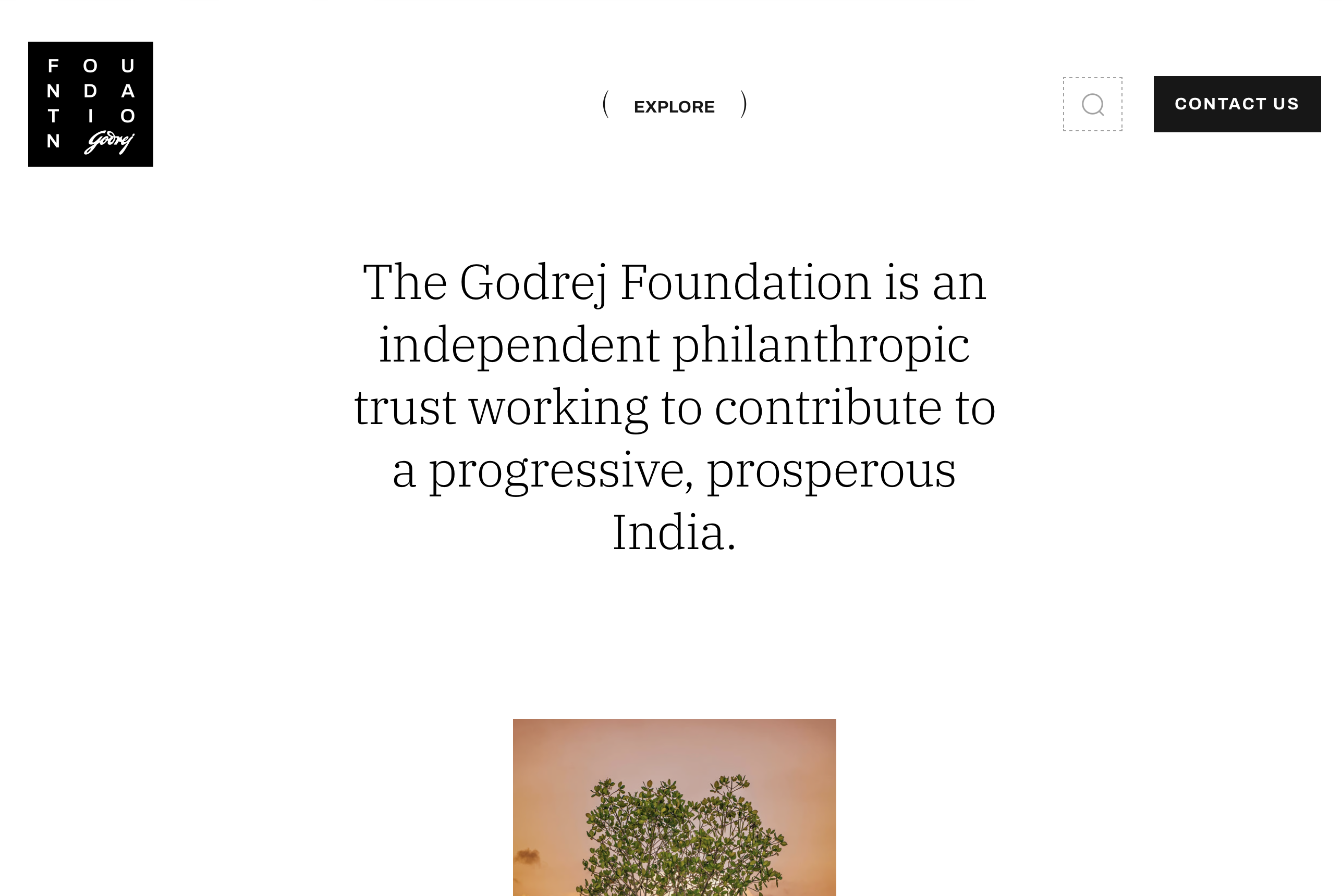 Godrej Foundation website built with ApexCMS